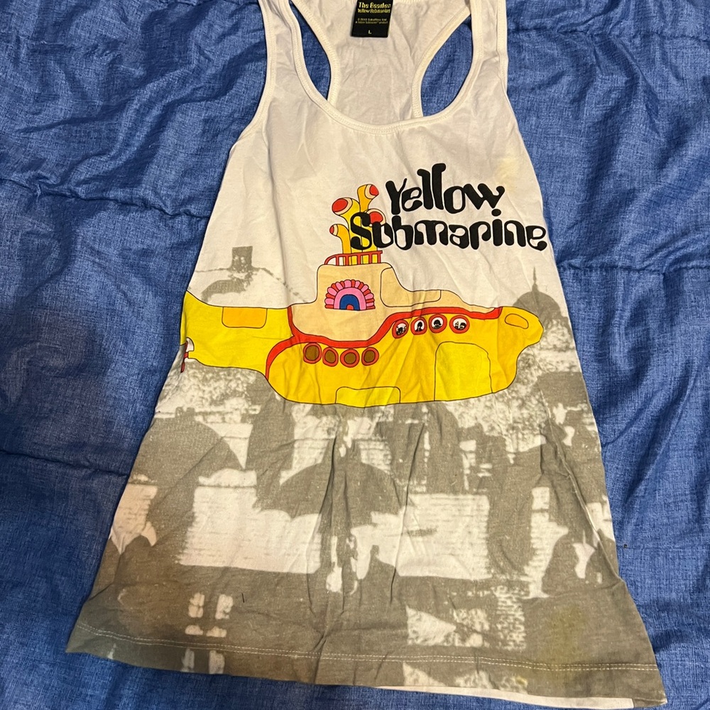 Submarine Kids Tank Top with Yellow Submarine Design